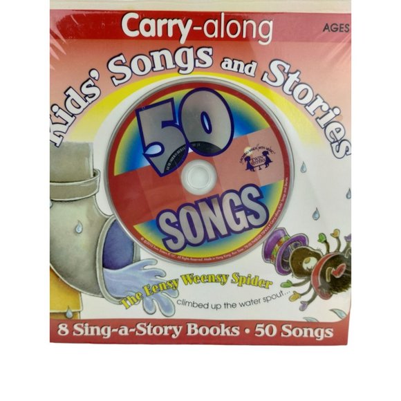 Carry-Along Kids Songs Stories 8 Sing a Story Kids Books 50 Songs (New) - Picture 2 of 9